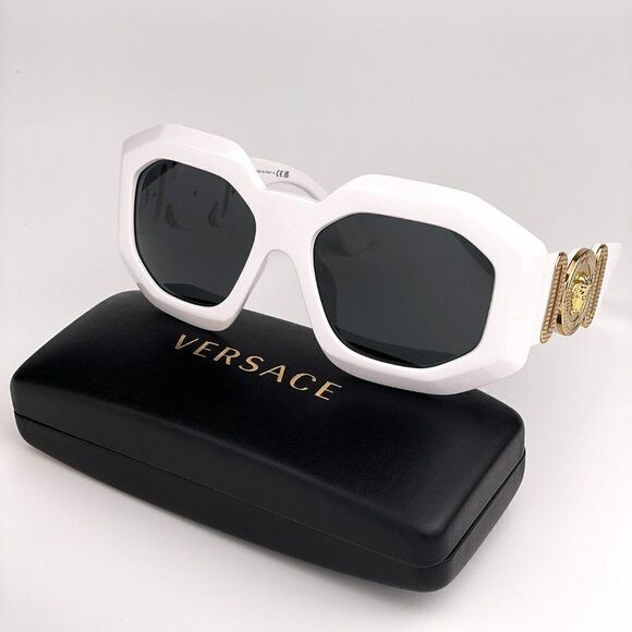 NEW Versace VE4424U 314/87 MAXI MEDUSA BIGGIE White Gray Irregular Sunglasses main image 12